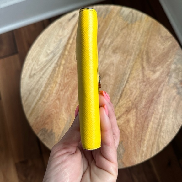 Michael Kors Yellow Navy Green TriFold Envelope Wallet - Picture 5 of 10